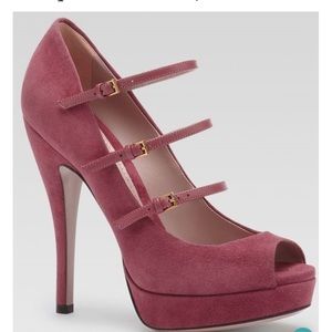 Gucci “Lisbeth” Pump in Antique Rose Suede size 38 ~Authentic~